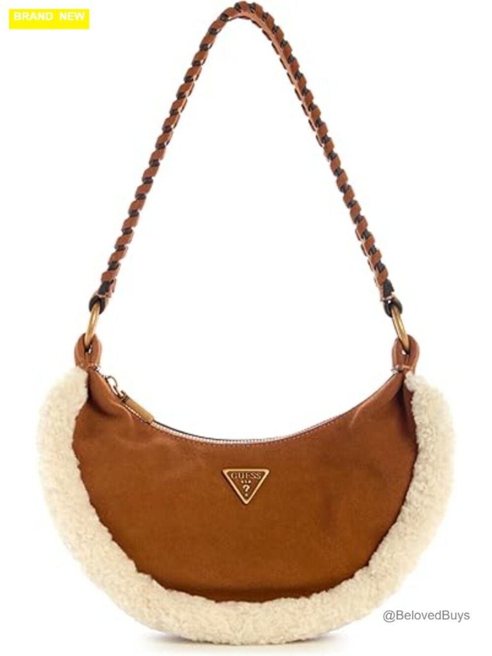 Suede Hobo Bag with Zip Pocket and Card Slips